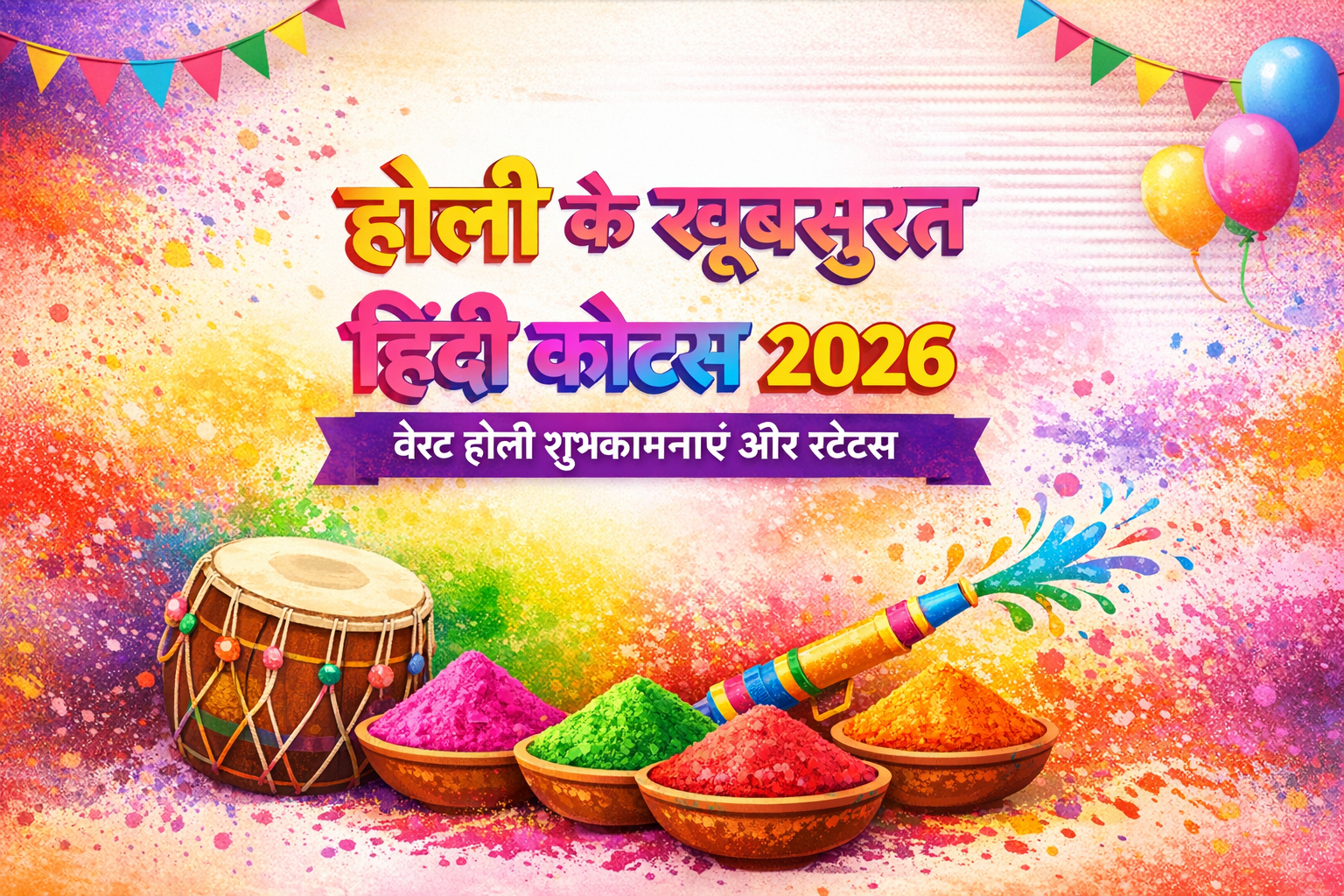 होली के खूबसूरत हिंदी कोट्स 2026 – बेस्ट होली शुभकामनाएं और स्टेटस